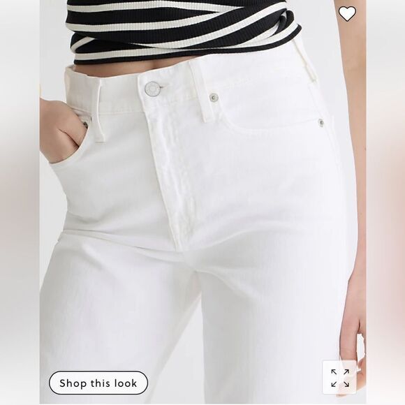 J. Crew '90s classic straight-fit jean in white wash* - Picture 3 of 8